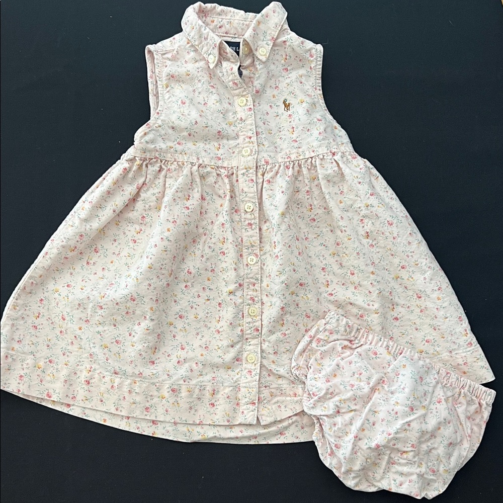 Ralph Lauren Pink Floral Baby Outfit